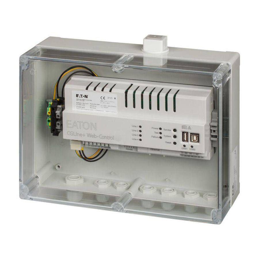 CGLine+ Web-controller max. 800 armaturen wandm.behuizing