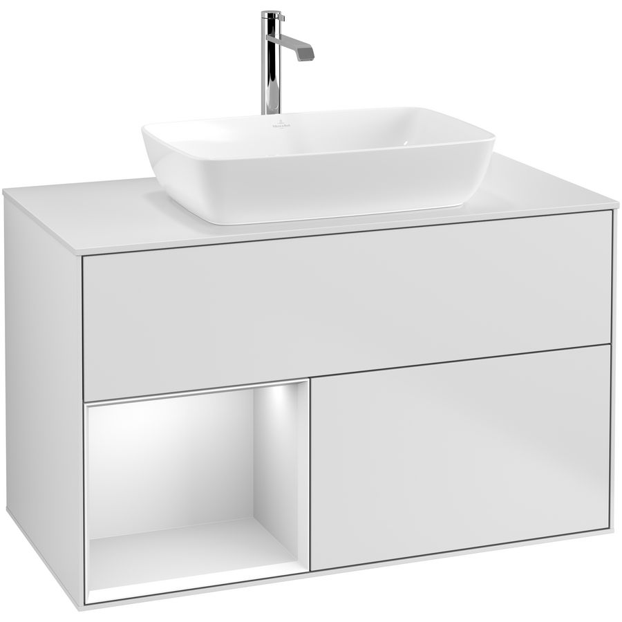Wastafelonderkast Finion 1000x603x501mm White Matt Lacquer G771MTMT