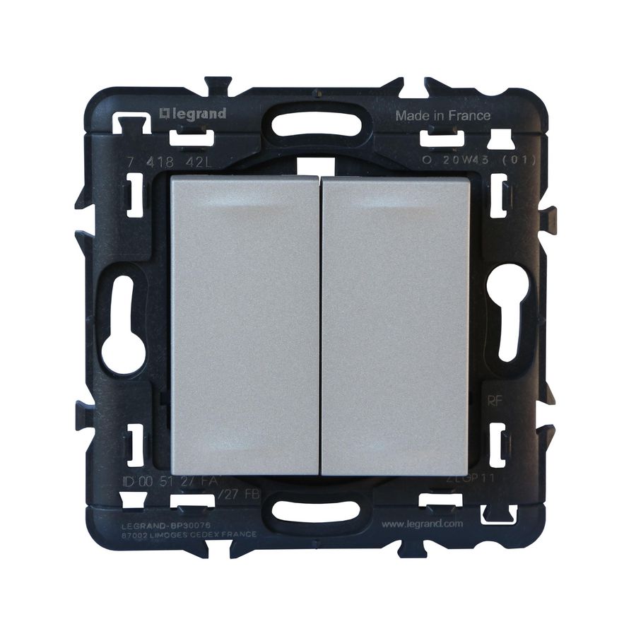 RF bediening batterijloos dubbel ON/OFF ALU Valena NWN