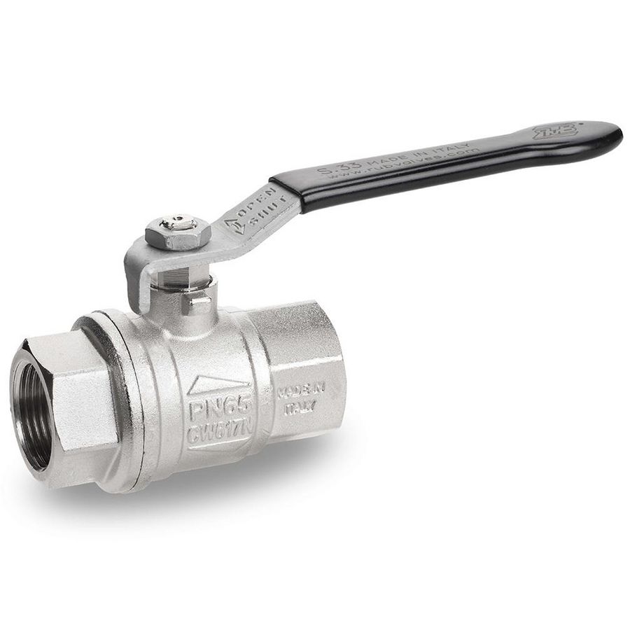 Kogelkraan  S33 vernikkeld 1/4" bi. x bi. Dn8 VVE=12