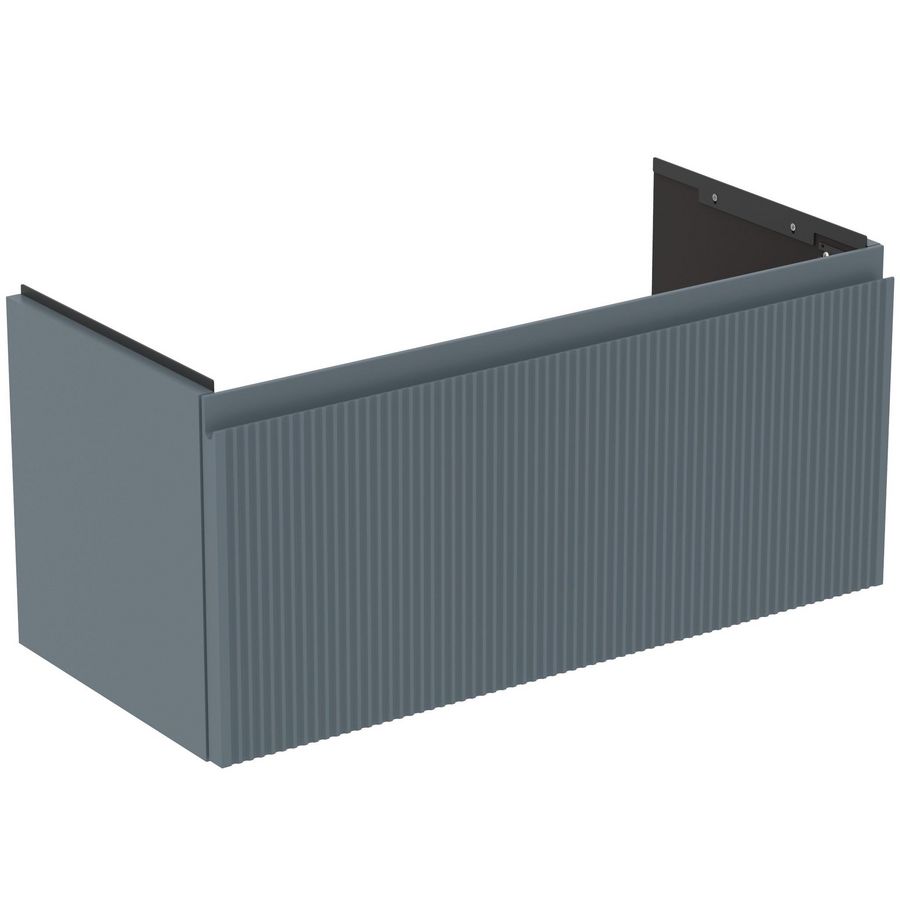 Wastafelmeubel 800x375x370mm matt ash blue 1 lade Finesse