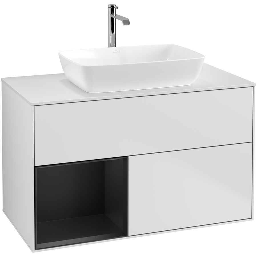 Wastafelonderkast Finion 1000x603x501mm White Matt Lacquer G771PDMT