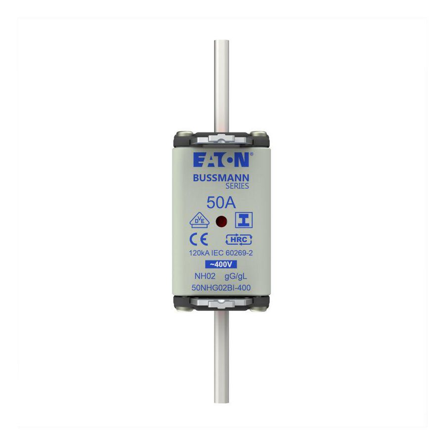 Zekering laagsp. 50A AC 400V NH02 gL/gG dubbele meld VVE=3