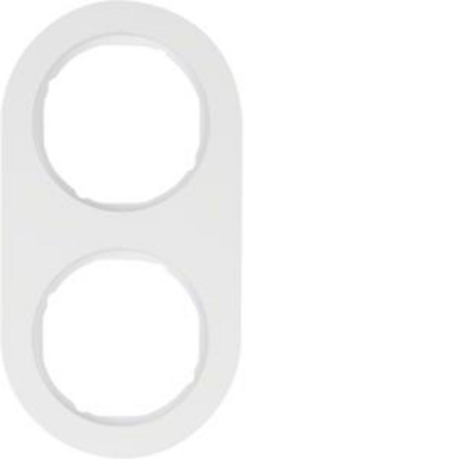 Afdekraam 2-v berker R.Classic polar wit glans