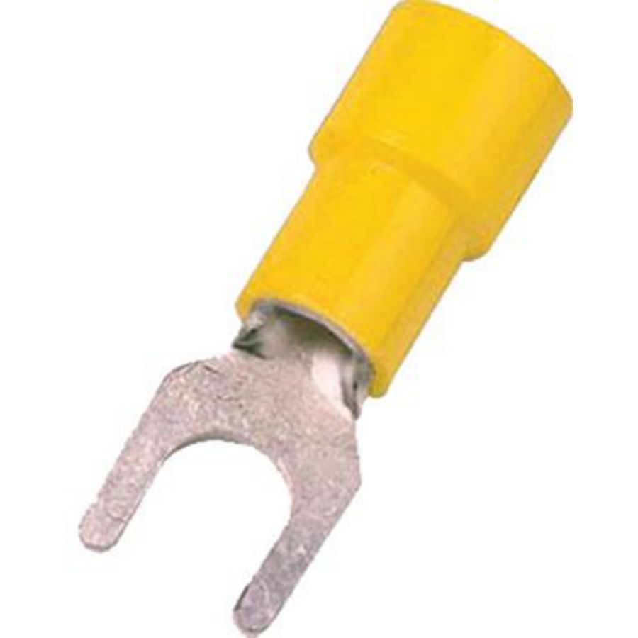 Geisoleerd vorkkabelschoen DIN46237 4-6mm² M6 geel VVE=100