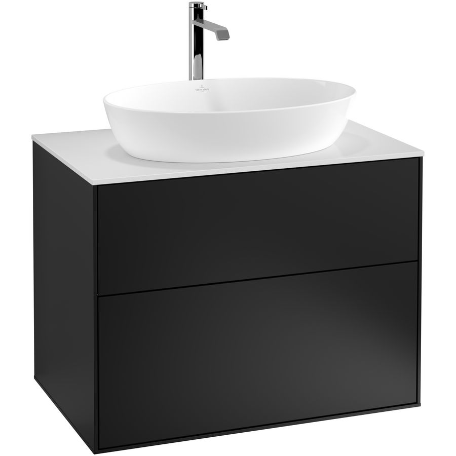 Wastafelonderkast Finion 800x603x501mm Black Matt Lacquer G75100PD