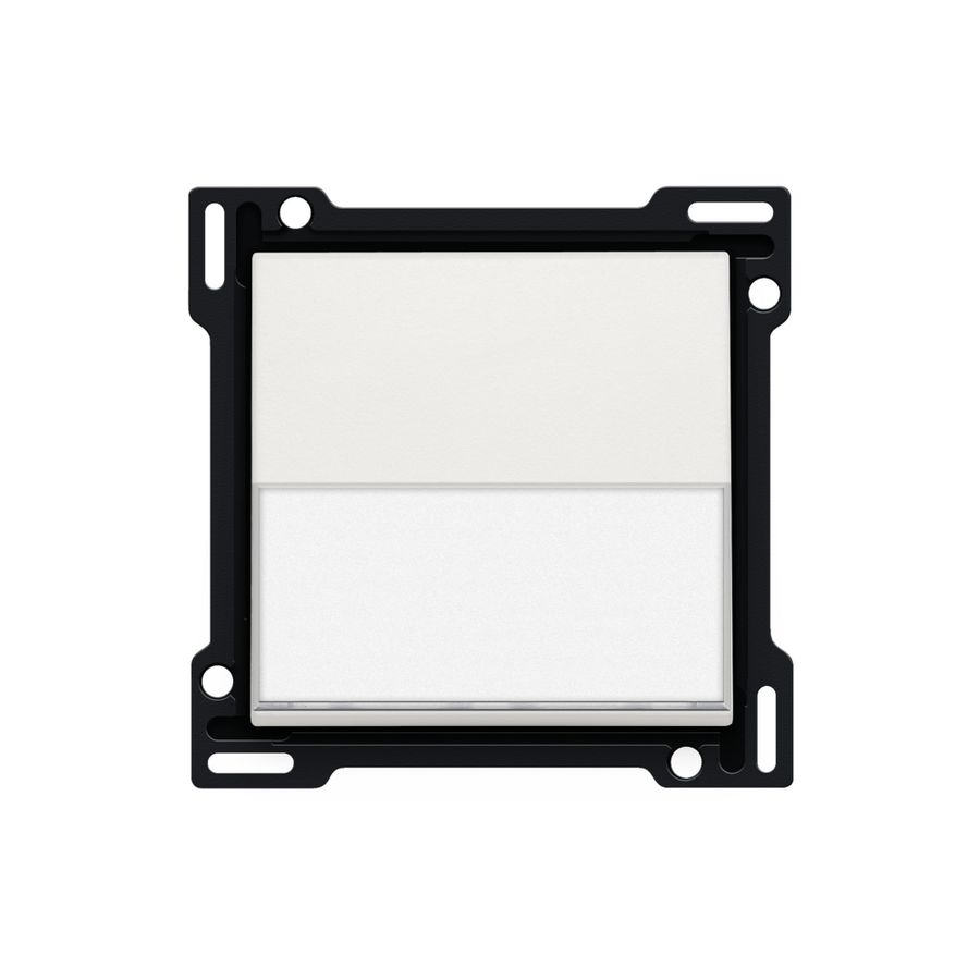 Afwerkingsset tekstveld enkelv. schakelaar/knop white
