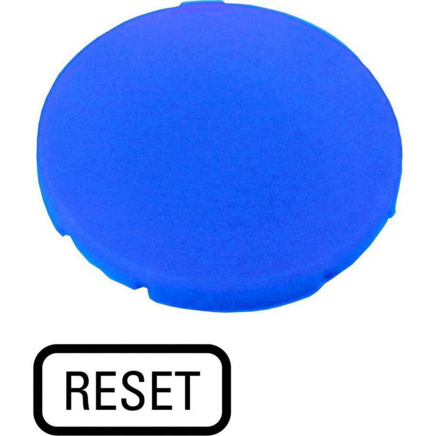 Indicatieplaatje vlak blauw "reset"