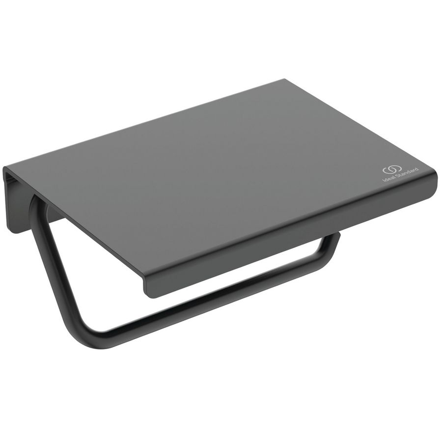 Closetrolhouder Alu+ met deksel Silk Black