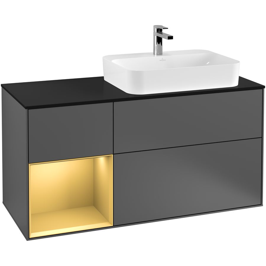 Wastafelonderkast Finion 1200x603x501mm Antr. Matt Lacquer G392HFGK