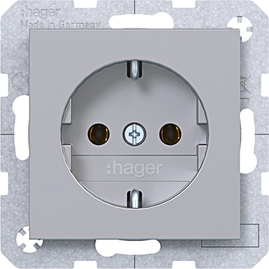 SCHUKO-wandcontactdoos steekkl. A.x/C.x titaan