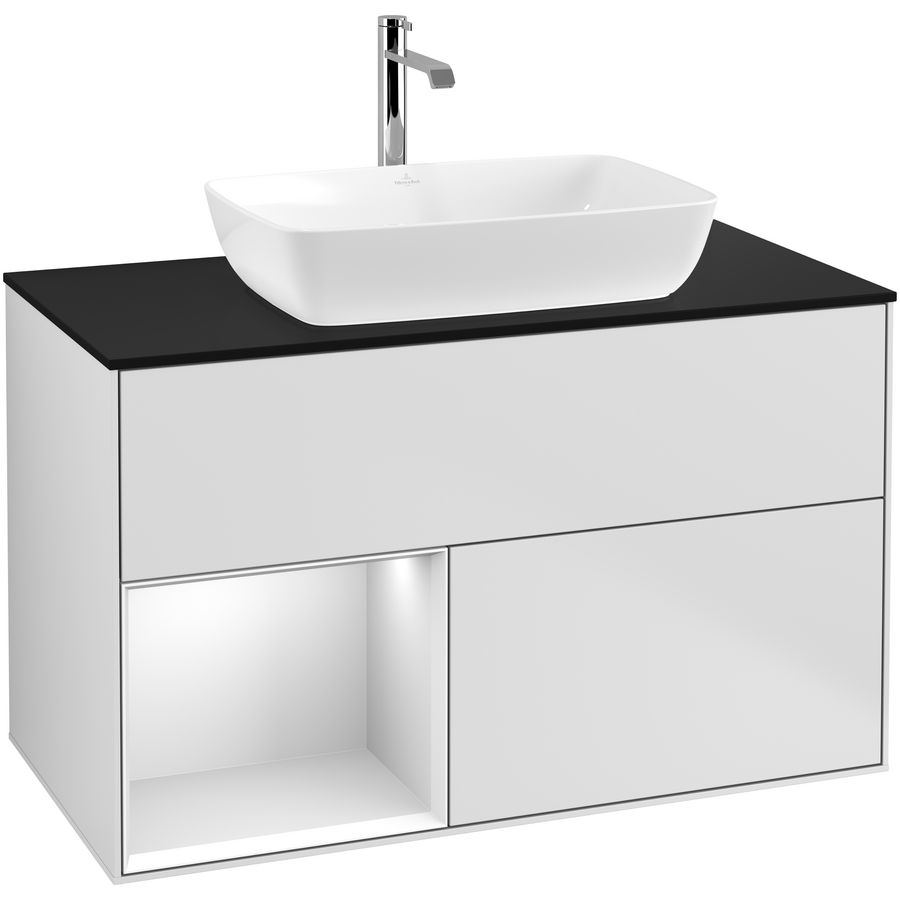 Wastafelonderkast Finion 1000x603x501mm White Matt Lacquer G772MTMT
