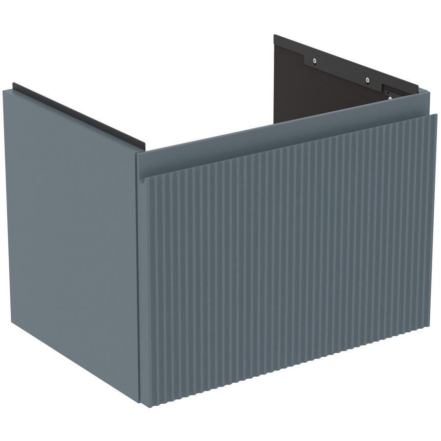 Wastafelmeubel 500x375x370mm matt ash blue 1 lade Finesse