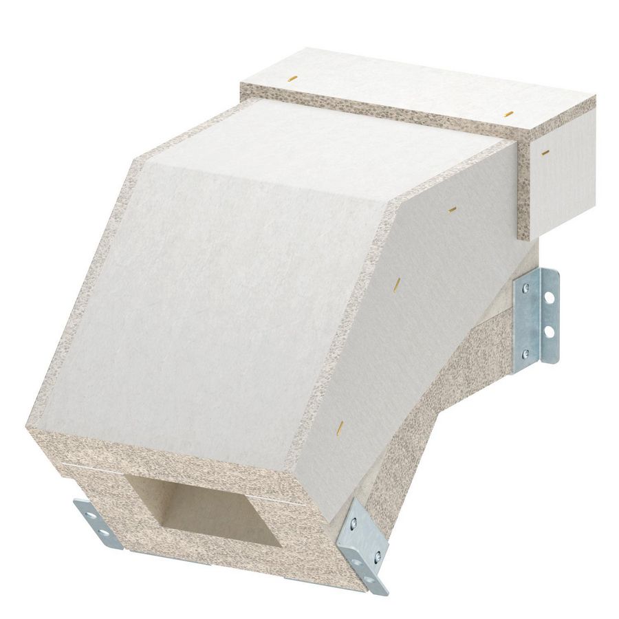 Verticale bocht dalend EI90 voor PLCS D090810 100x80