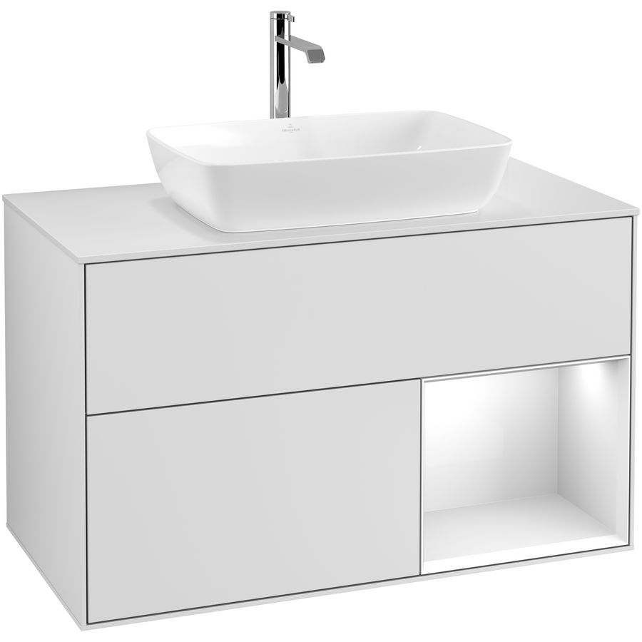 Wastafelonderkast Finion 1000x603x501mm White Matt Lacquer G781GFMT