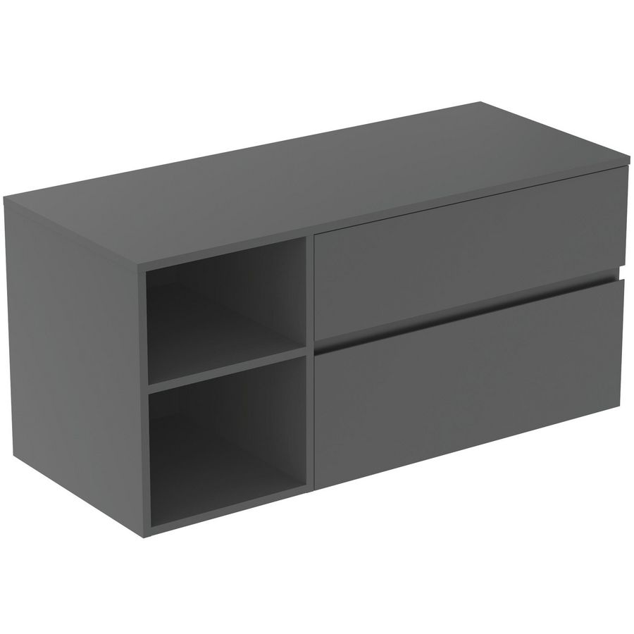 Wastafelmeubel 1202x505x558mm matt anthracite 2 laden Finesse E3438Y2