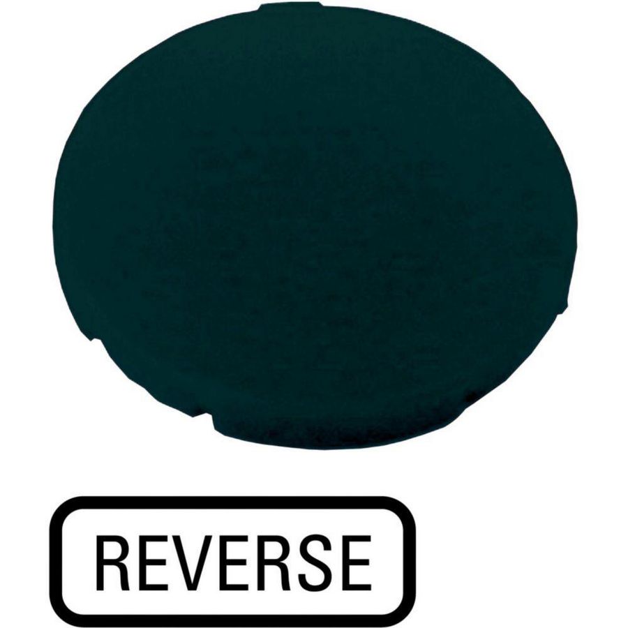 Indicatieplaatje vlak zwart "reverse" VVE=10
