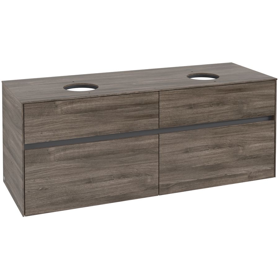 Wastafelonderkast Collaro 1400x548x500mm Stone Oak C04800RK