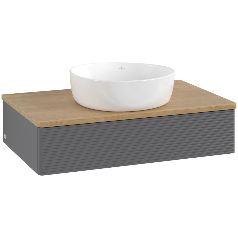 Wastafelonderkast Antao 800x190x500mm Antr. Matt Lacquer L08111GK