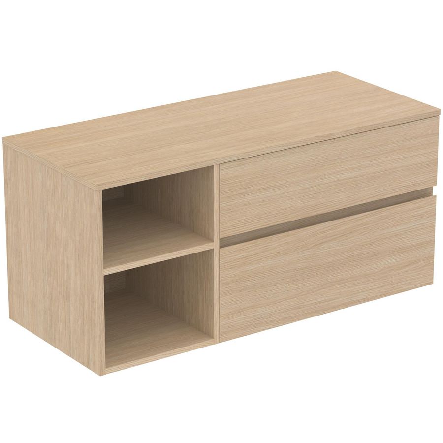 Wastafelmeubel 1202x505x558mm white oak 2 laden Finesse E3438US