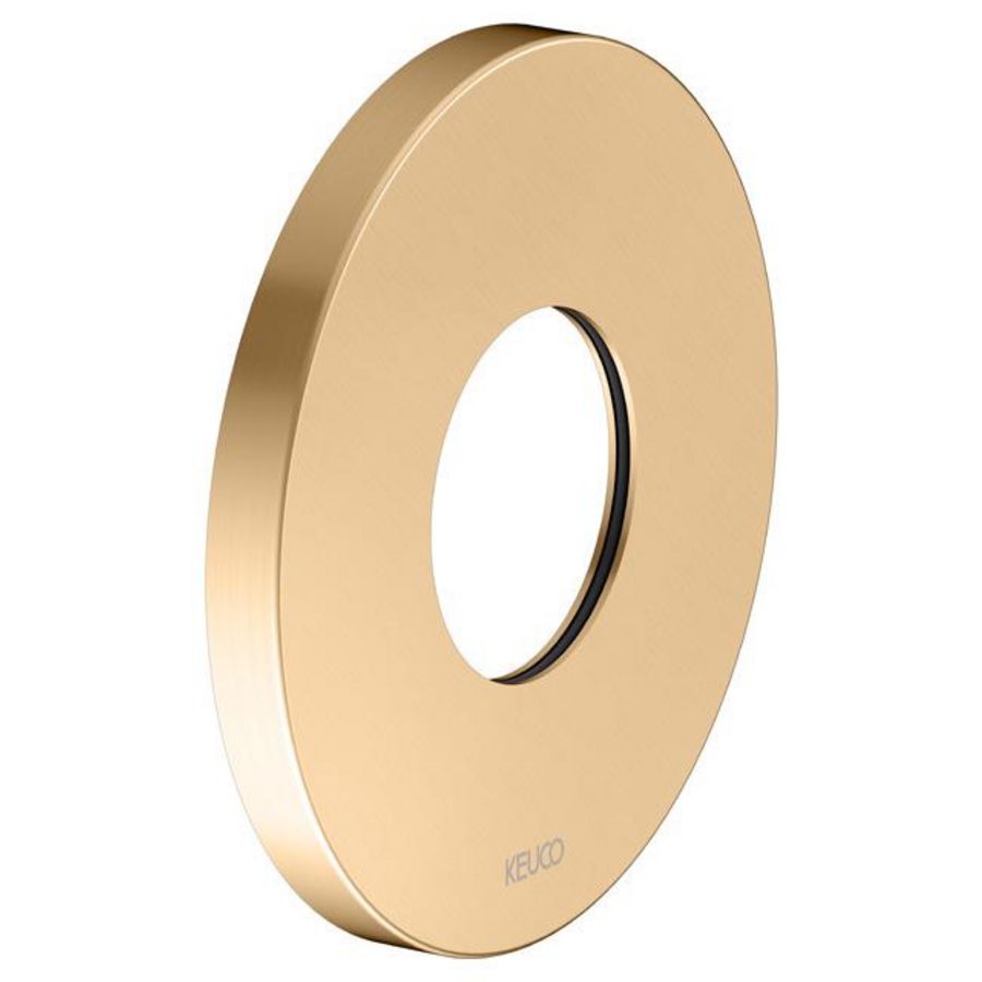 Wandrozet voor thermostaat/rond 105mm diameter messing