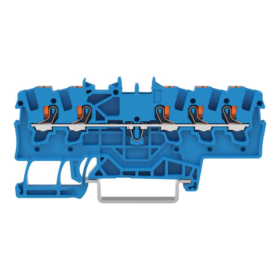 5-draads rijgklem Met drukknop 1,5mm² blauw VVE=20