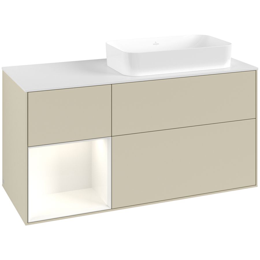 Wastafelonderkast Finion 1200x603x501mm S.Grey Matt Lacquer G681GFHJ