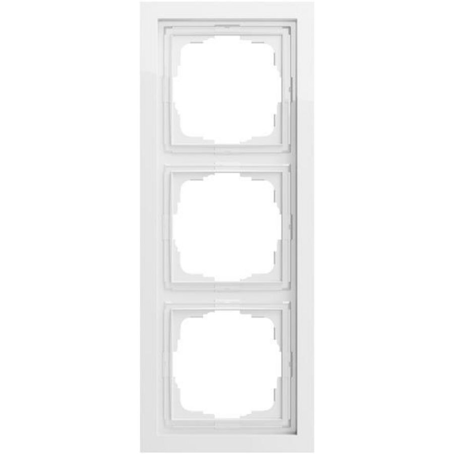 Afdekraam 3-v Gira F200 zuiver wit