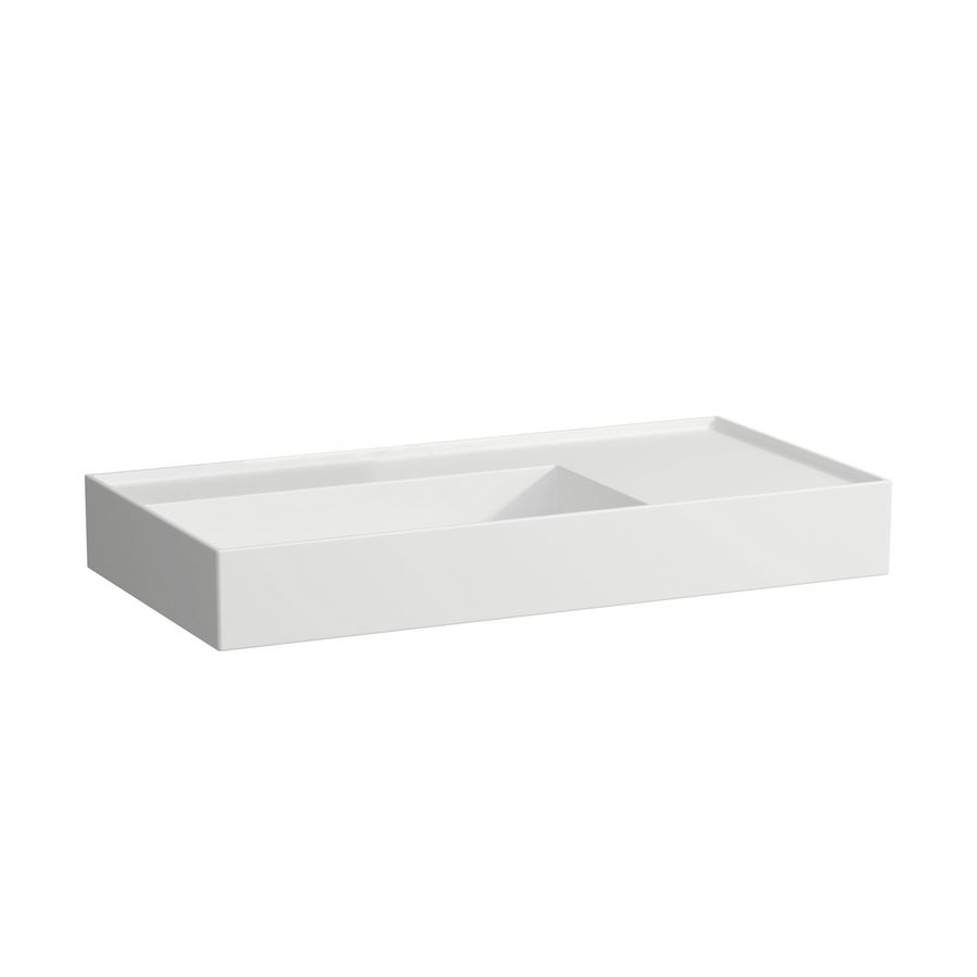 Wastafel sAPhirkeramik afleg rechts 900x460mm mat wit