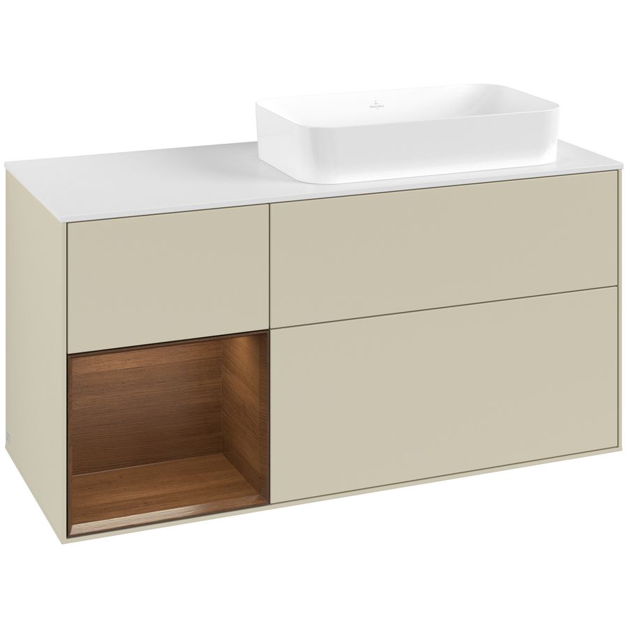 Wastafelonderkast Finion 1200x603x501mm S.Grey Matt Lacquer G681GNHJ