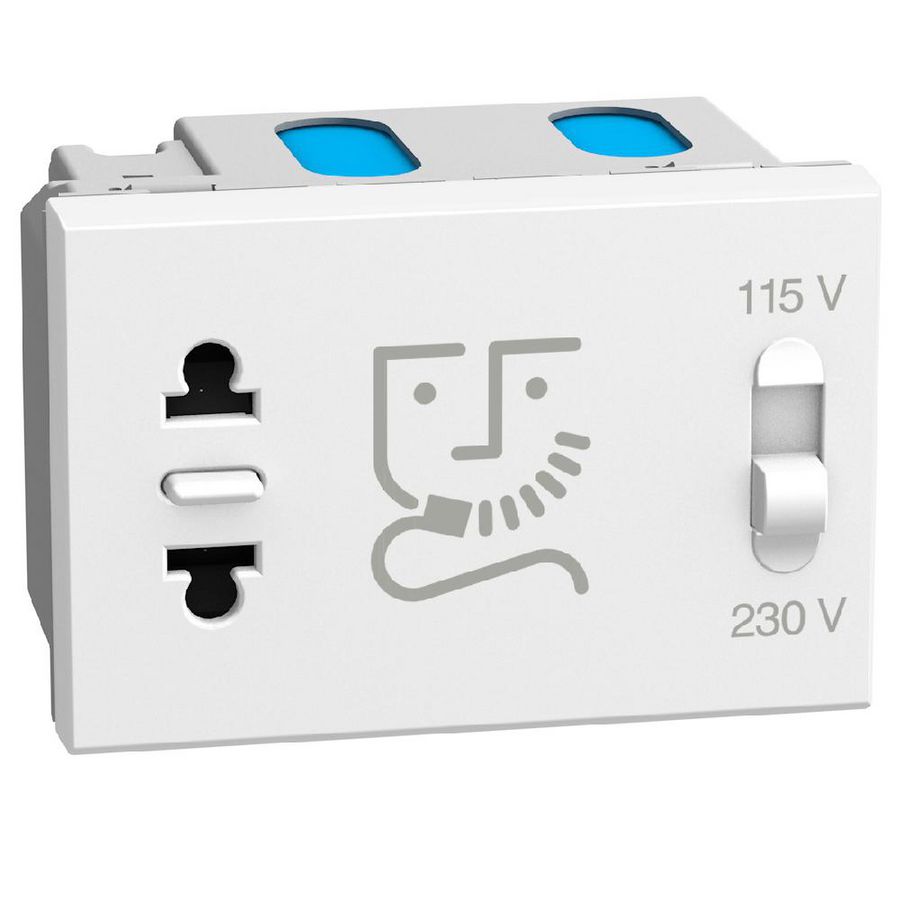 Doos a 5st. Light Now scheercontactdoos 230V - 3 mod - wit 5