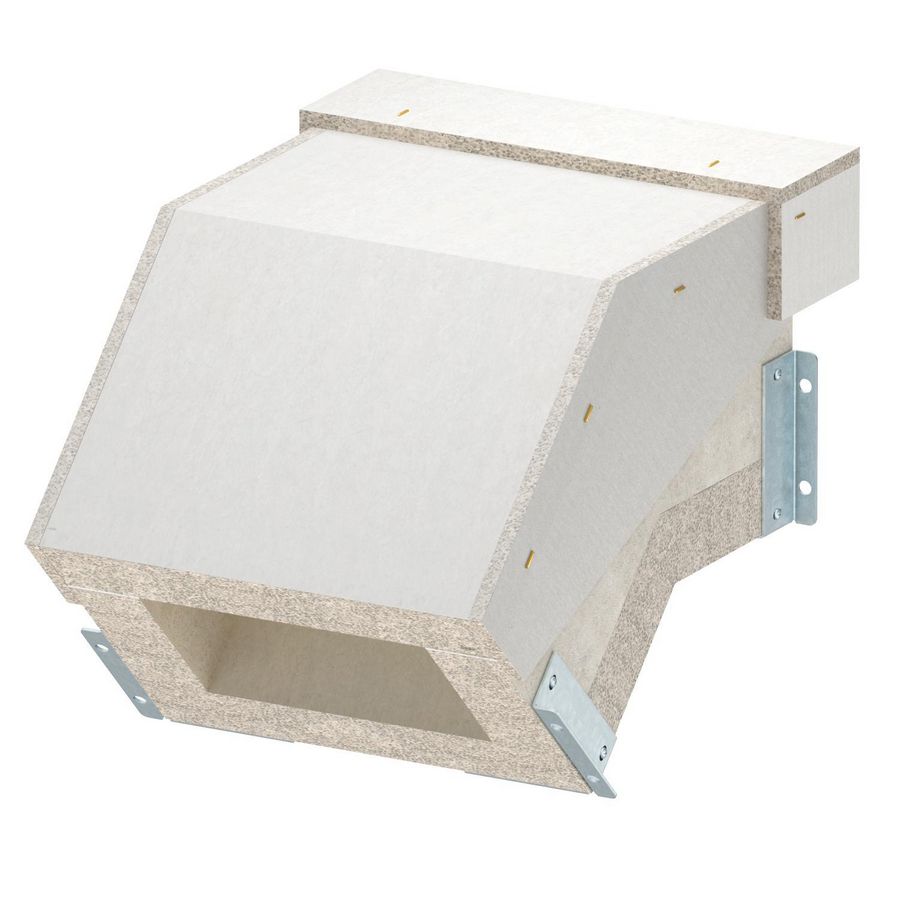 Verticale bocht dalend EI90 voor PLCS D091220 200x120