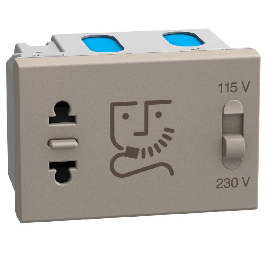 Doos a 5st. Light Now scheercontactdoos 230V - 3 mod - stone 5