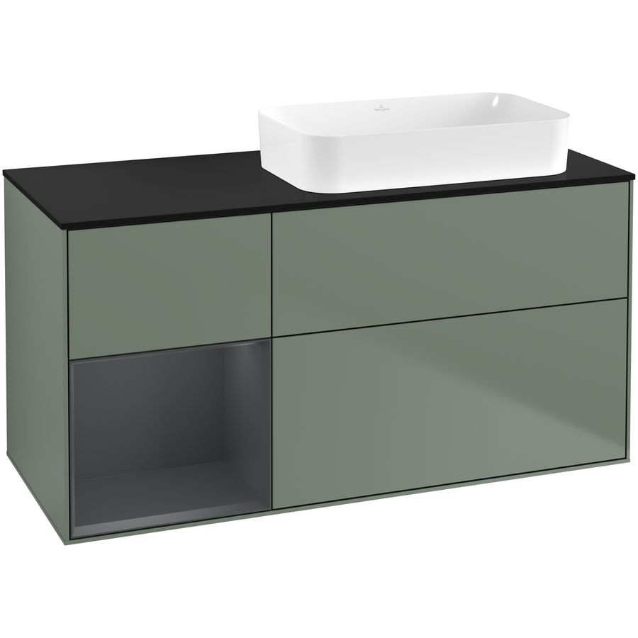Wastafelonderkast Finion 1200x603x501mm Olive Matt Lacquer F682HGGM