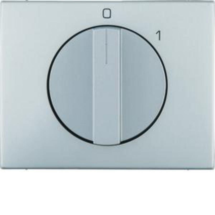 Afdek. v draaischakelaar berker K.1/K.5 aluminium