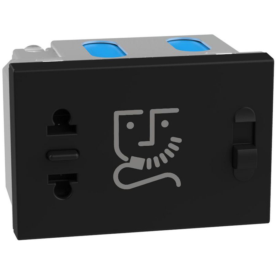 Doos a 5st. Light Now scheercontactdoos 230V - 3 mod - zwart 5