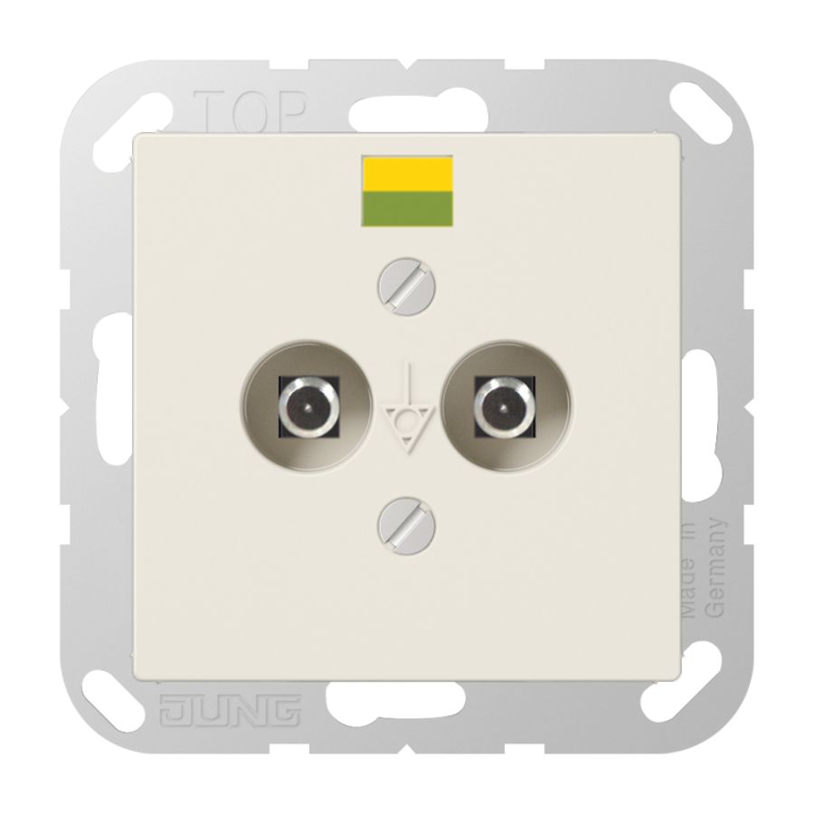 PotentiaalvereffeningscontactdoosA(S)500 wit 2-voudig