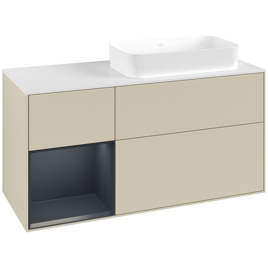 Wastafelonderkast Finion 1200x603x501mm S.Grey Matt Lacquer G681HGHJ