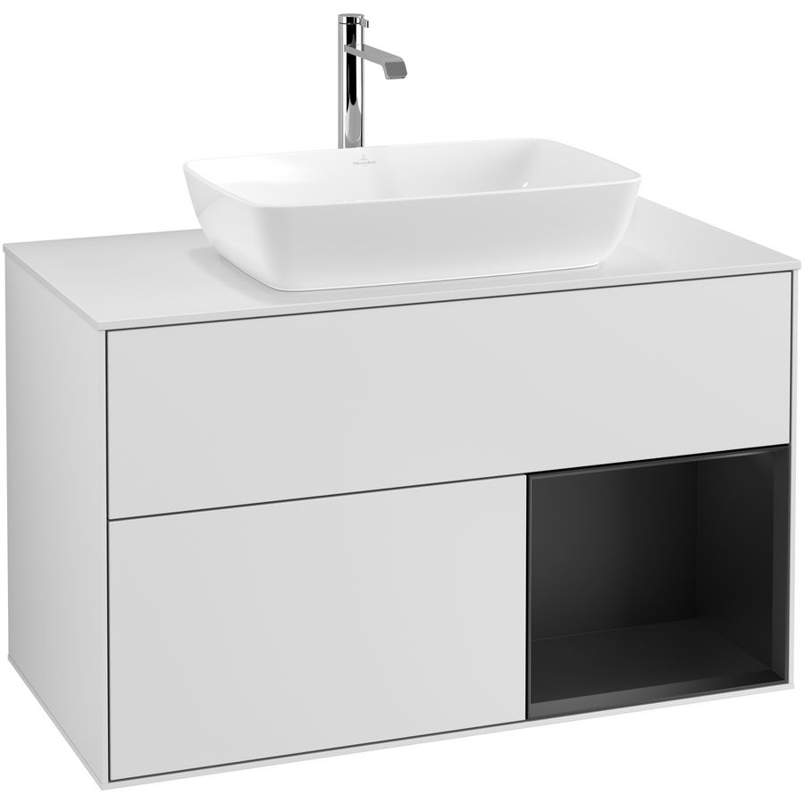 Wastafelonderkast Finion 1000x603x501mm White Matt Lacquer G781PDMT