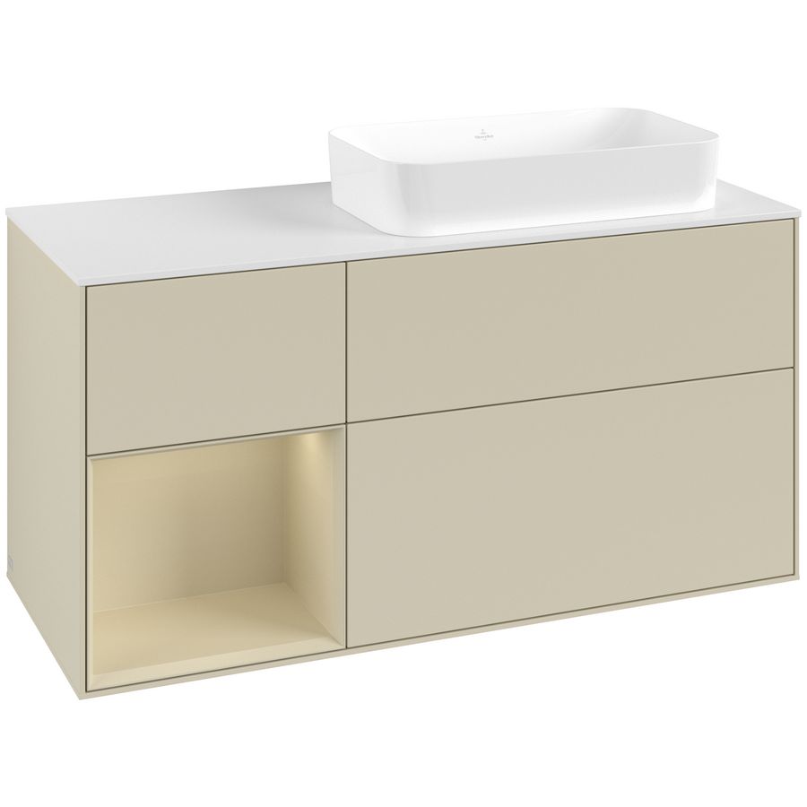 Wastafelonderkast Finion 1200x603x501mm S.Grey Matt Lacquer G681HJHJ