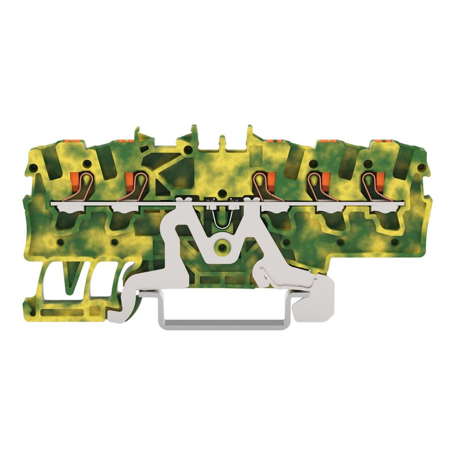 5-draads-aardklem Met drukknop 1,5mm² groen-geel VVE=20