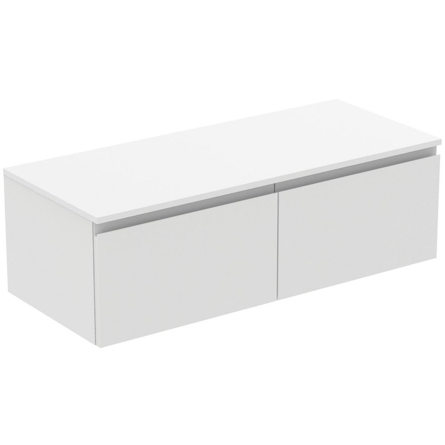 Wastafelmeubel 1202x505x378mm matt white 2 laden Finesse