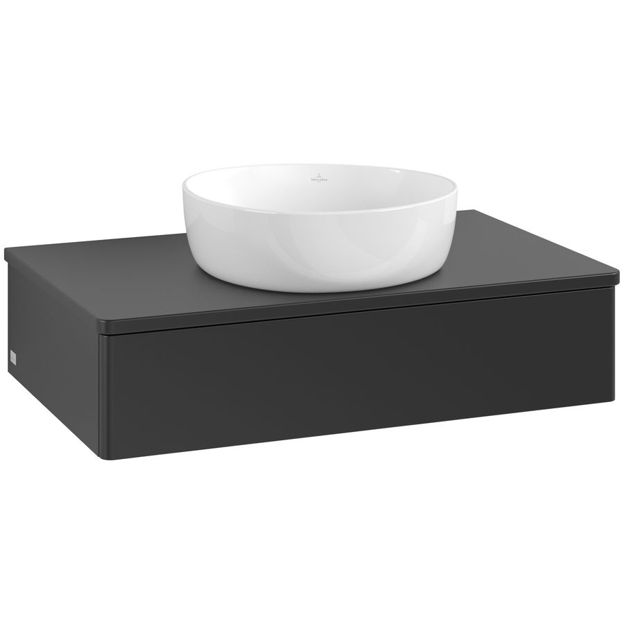 Wastafelonderkast Antao 800x190x500mm Black Matt Lacquer K08050PD