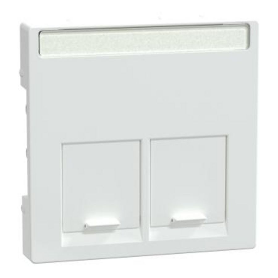 Centraalplaat RJ45 2-voudig Actief wit Systeem M
