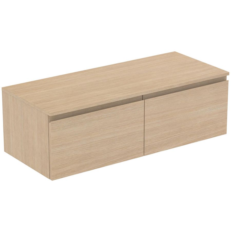 Wastafelmeubel 1202x505x378mm white oak 2 laden Finesse