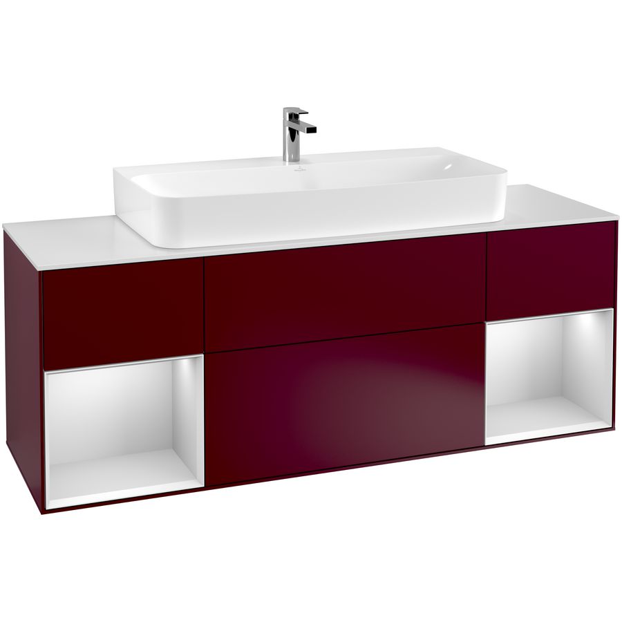 Wastafelonderkast Finion 1600x603x501mm Peony Matt Lacquer G211MTHB