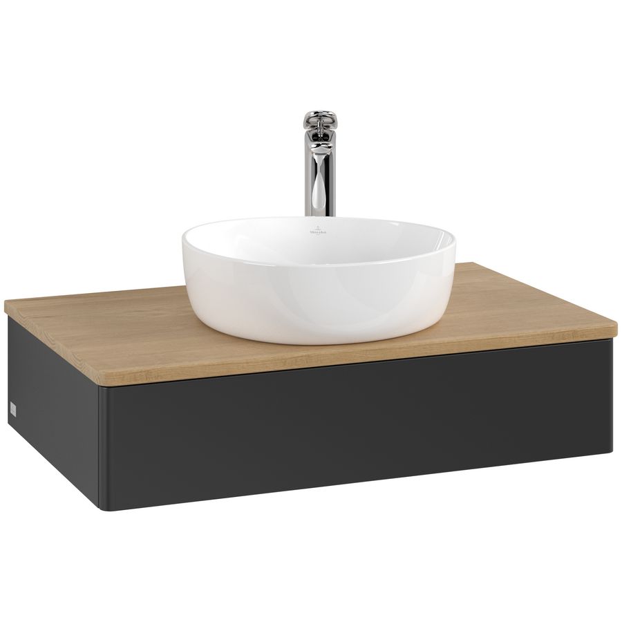 Wastafelonderkast Antao 800x190x500mm Black Matt Lacquer K08051PD
