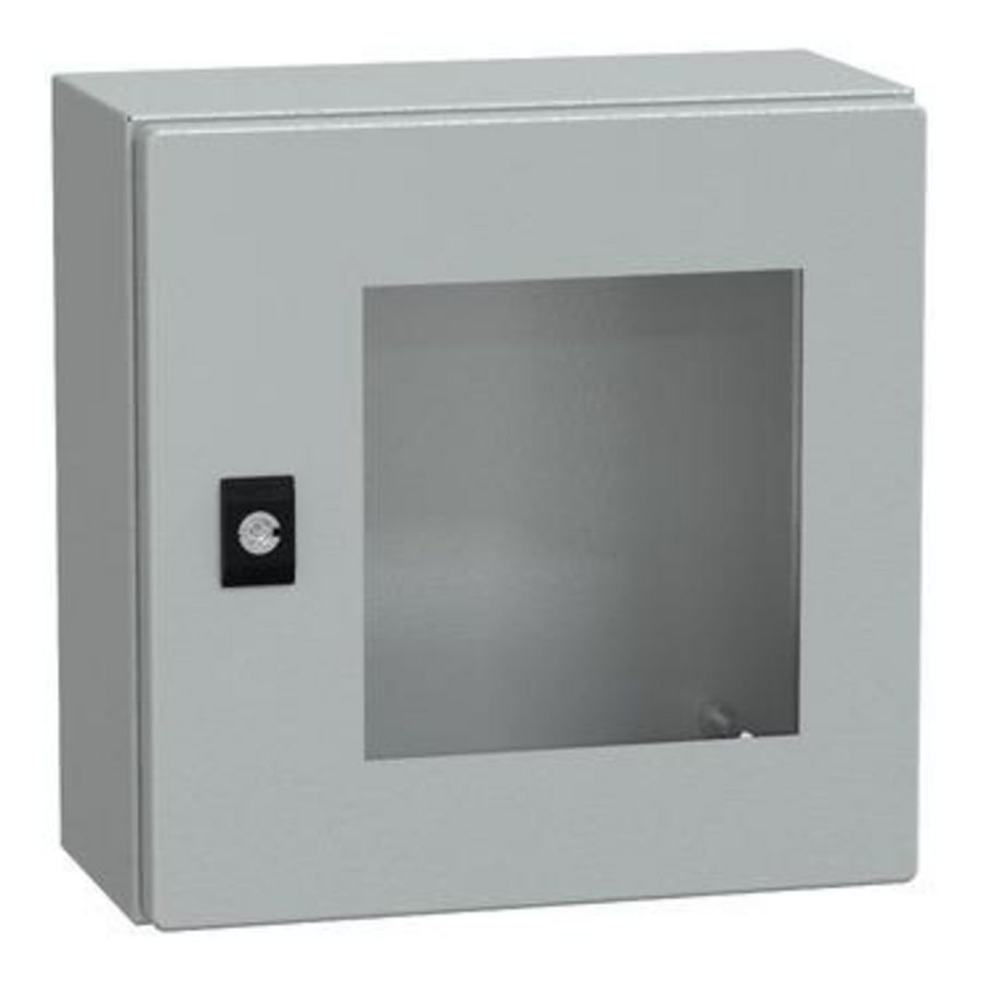 Deur 300x300x150mm IP66 / IK08 Transparant RAL70 Spacial CRN