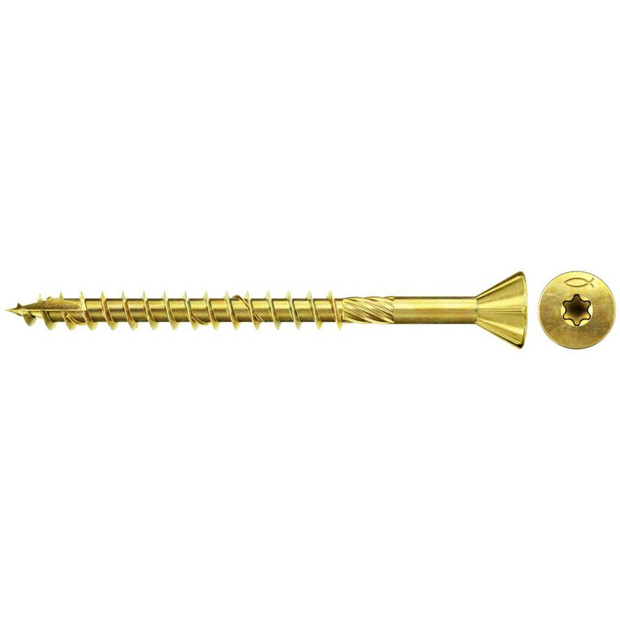MDF schroef 3.5x45mm CSK gepassiveerd deeldr. geel TX VVE=200