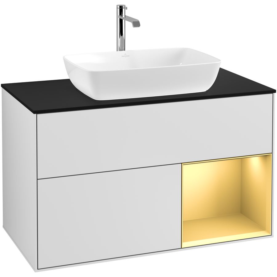 Wastafelonderkast Finion 1000x603x501mm White Matt Lacquer G782HFMT